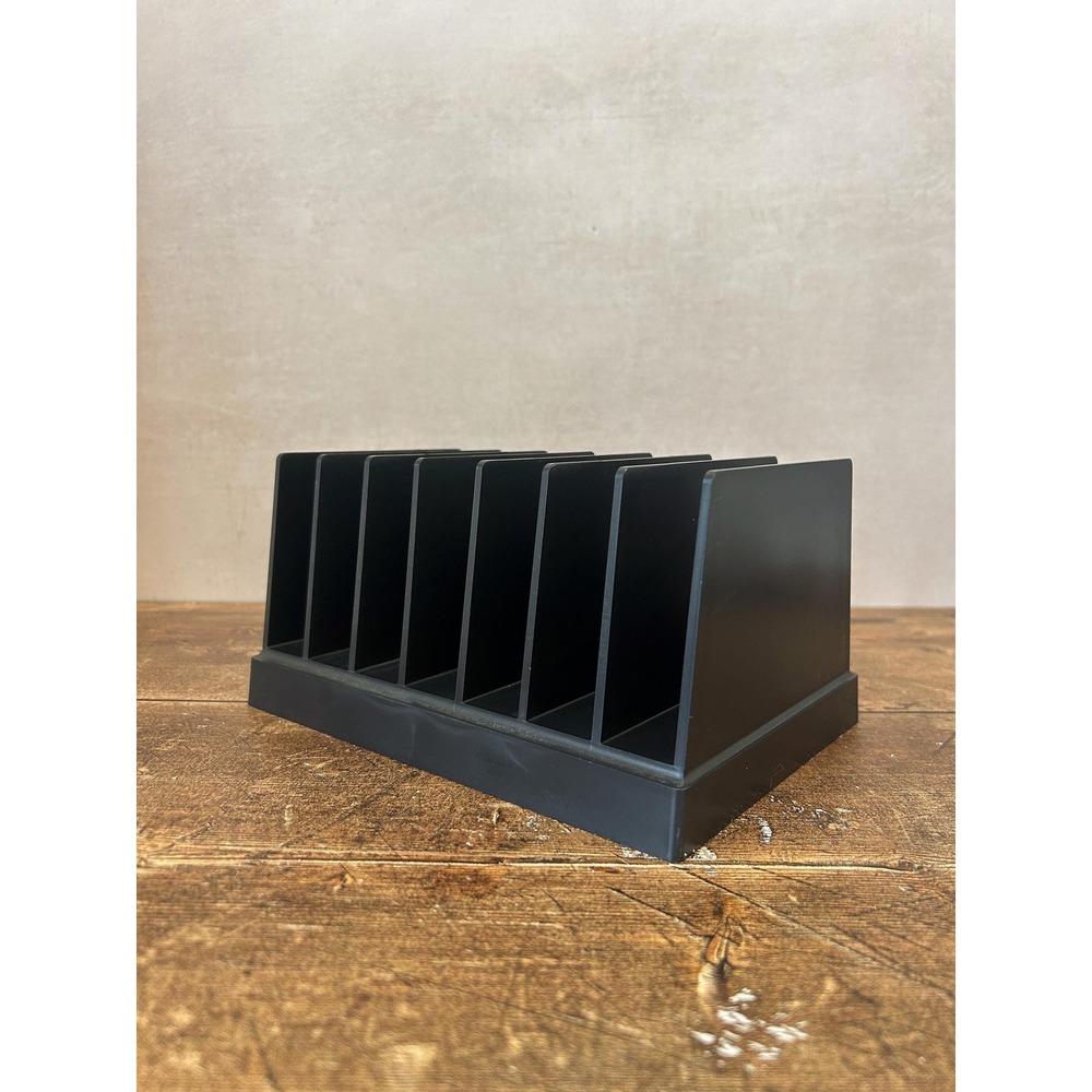 Vintage Korr Mid Century Desk Organizer - Black Letter Tray - Retro Paper Holder - Picture 2 of 13